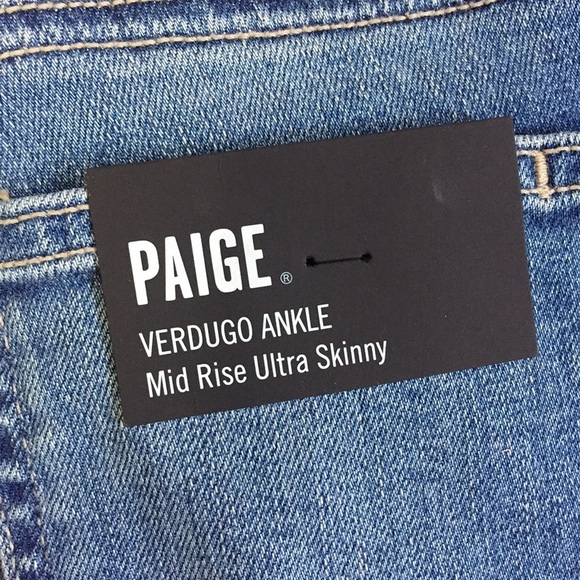 NWT Paige Verdugo Ankle Skinny Jean Beaded Sides - Picture 10 of 14